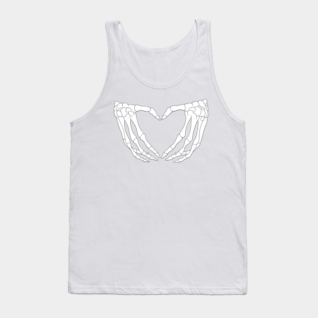 Skeleton Hand Hearts "Pastel Goth" - Type 2 Tank Top by mightbelucifer